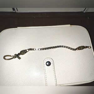 Brass and silver chain skull bracelet